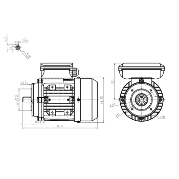 Silnik elektryczny jednofazowy 0,55kW 2800 obr/min. 71B14